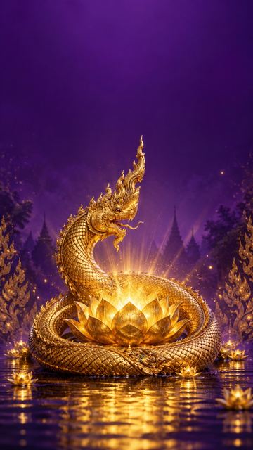 พญานาค สีม่วง สำหรับคนเกิดวันจันทร์